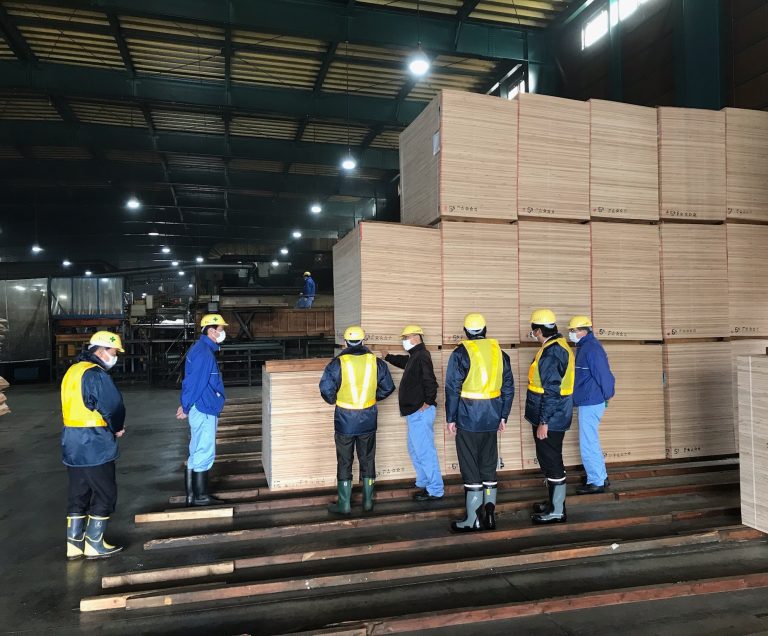 Plywood factory in Niigata City